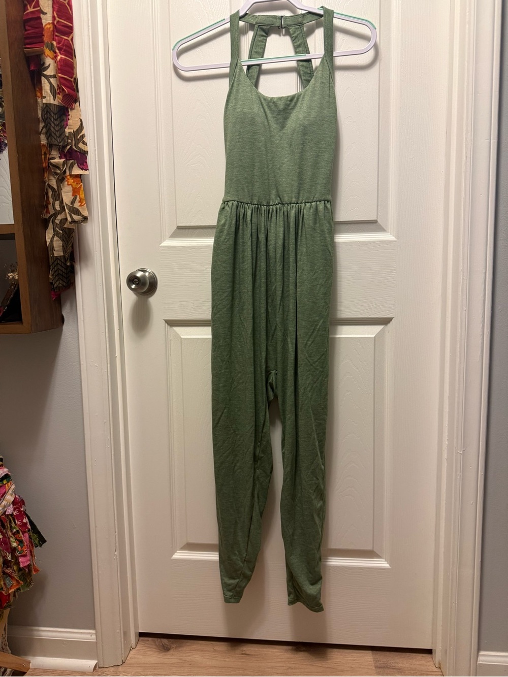 HALARA Olive Green Halter Jumpsuit